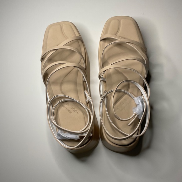 Rag & bone Logan Strappy Leather Flatform Sandals - Picture 6 of 8